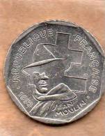 PIECE DE 2 FRANCS JEAN MOULIN 1993 - Gedenkmünzen