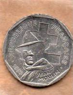 PIECE DE 2 FRANCS JEAN MOULIN 1993 - Conmemorativos