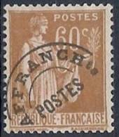 1922-51 FRANCIA PREANNULLATI 60 CENT SENZA GOMMA - FR542-2 - 1893-1947