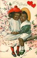 106570-Valentine's Day, Nister No 1920, Young Black American Couple Hugging & Holding Hands - Saint-Valentin