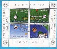 1982X   1921-24 BLOK 20   JUGOSLAVIJA SPORT CALCIO  ESPANA 82  USED - Blocks & Sheetlets