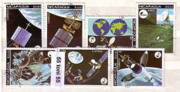 1981 Space – Intelsat  7v.- Used /oblitere (O)  Nicaragua - Amérique Du Sud