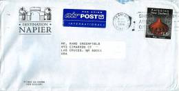 $1.50  Aotearoa  Gourd Single On Air Letter To USA - Cartas & Documentos