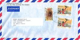 70 C Antarctic Research X 2, Sea Urchin Health Stamp On Air Letter To USA - Storia Postale