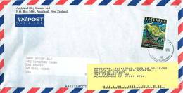 $1.50 Aotearoa Giant First Lizard   Single On Redirected  Air Letter To USA - Briefe U. Dokumente