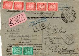 1952 LETTERA RACCOMANDATA CON ANNULLO PADOVA SUCC.2 - Postage Due