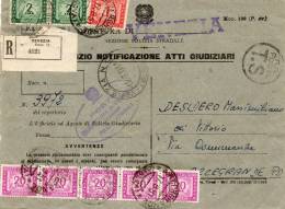 1951  LETTERA RACCOMANDATA CON ANNULLO VENEZIA - Strafport