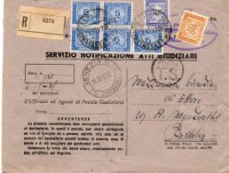 1952  LETTERA RACCOMANDATA CON ANNULLO   VENEZIA    S.CHIARA - Portomarken