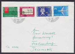 ## Switzerland Airmail Luftpost Deluxe ASCONA Lago Maggiore 1960 Cover Complete Set Jahresereignisse FREDENSBORG Denmark - Altri & Non Classificati