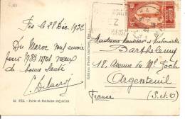 NY&T 110    FEZ   Vers   ARGENTEUIL   Le   28 DECEMBRE1932 - Lettres & Documents