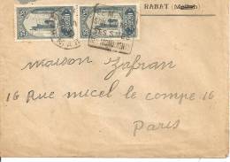 N°Y&T 70X2   RABAT     Vers  PARIS  Le   1930 - Lettres & Documents