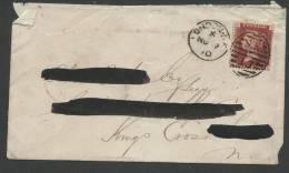 Penny Red Looks Like Plate 137 On Envelope Postmarked London WC No 7 1870 Very Rough Has Been Folded - Covers & Documents