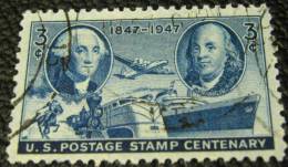 United States 1947 Postage Stamp Centenary 3c - Used - Usati