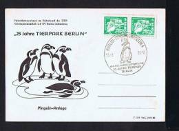 Sp2051 DDR Pinguin-Anlage Birds Animaux Animals Faune Oiseaux Tierpark 25 Années, Zoo De Berlin, Pingouins De Humboldt - Pinguini