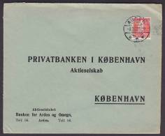 ## Denmark BANKEN FOR ARDEN OG OMEGN Deluxe ARDEN 1945 Cover Brief To PRIVATBANKEN København King Christian X. Stamp - Covers & Documents