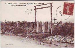 55. BRAS. CIMETIERE MILITAIRE DE LA FOURCHE. ROUTE DE LOUVEMONT . Carte Taxée à 50 C. Editions DUCHENE - Cementerios De Los Caídos De Guerra