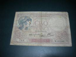 Francia   5 Francs  1939. - 5 F 1917-1940 ''Violet''
