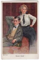 ILLUSTRATORS BILL FISHER "FIRST QUARREL" EMM Nr. 434 OLD POSTCARD 1918. - Fisher, Bill