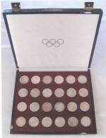 Original Case With 24 Silver Coins Olympics 1972 Munich  UNC - Gedenkmünzen