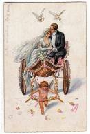 ILLUSTRATORS F. KASKELINE ANGEL'S CARRIAGE Nr. 6593 OLD POSTCARD - Kaskeline