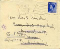 Great Britain 1937 Cover From Fulham To Germany Franked With Stamp 2 1/2 P. Edward VIII - Storia Postale