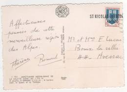 Griffe Linéaire En Arrivée : St Nicolas De Redon / Carte D´ Isère - Storia Postale