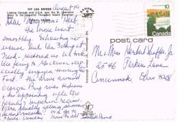 Postal GANANOQUE (Ontario) 1976 A Estados Unidos. Lea Bridge - Briefe U. Dokumente