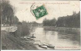 Cpa, Chelles (S.-et-M.), La Marne En Aval Du Pont De Gournay, Animée - Chelles