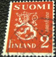 Finland 1930 Heraldic Lion 2m - Used - Used Stamps