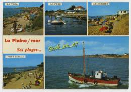 {36228} 44 Loire Atlantique La Plaine Sur Mer , Multivues ; Ses Plages ; Tara Prée Cormier Port Giraud ; Bateau De Pêche - La-Plaine-sur-Mer