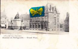 Souvenir De PHILIPPEVILLE - Grand Place - Superbe Carte Très Animée - Philippeville