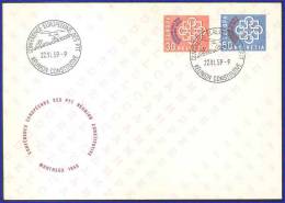 SWITZERLAND - CONFERENCE EUROPEENNE DES PTT REUNION CONSTITUTIVE - MONTREAUX - 22.VI.1959 - FDC - UPU (Unión Postal Universal)