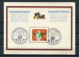 Germany 1956 Post Card Special First Day Cancel Mi 240 - Lettres & Documents