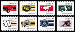 Canada (Scott No.2559-66 - CFL Teams) [**] (P) Serie De 8 Roulette / Coil Set Of 8 - Nuovi