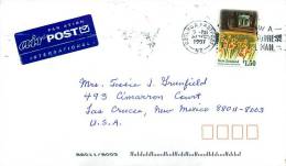 1997  $1.50 Christchurch Botanical Garden  Single On Air Letter To USA - Brieven En Documenten