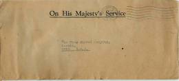 1944   OHMS Cover To USA - Cartas & Documentos