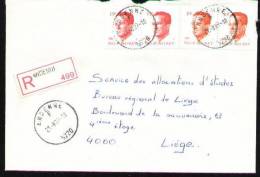 Recommandé - Andenne F - 21-8-87 - Lettres & Documents
