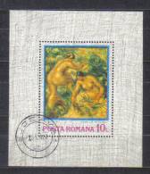 Romania Mi Bl 110 Painting Renoir , Nude   1974 FU     N - Impresionismo