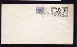 WORLD FOOTBALL CHAMPIONSHIP,FINAL DAY,1974,VERY RARE,POSTMARK ON COVER,ROMANIA - 1974 – West-Duitsland