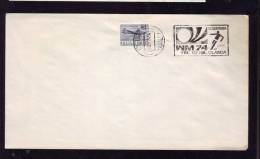 WORLD FOOTBALL CHAMPIONSHIP,FINAL DAY,1974,VERY RARE,POSTMARK ON COVER,ROMANIA - 1974 – Westdeutschland