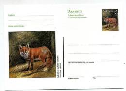 ENTIER POSTAL  SLOVENIE  RENARD VULPES - Animalez De Caza