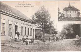 Angermünde Gruß Aus Kerkow Gasthaus Von Ferdinand Baath Gutshaus Belebt 9.7.1909 Gelaufen - Angermünde