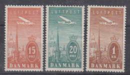 Denmark Airplanes Mi#217-221 1934 MNH ** - Unused Stamps