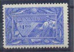 Canada Regular Stamp $1 Mi#265 1951 MNH ** - Unused Stamps