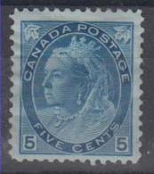 Canada Queen Victoria 5 Cents Mi#58 1898 MH * - Neufs