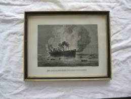 INCENDIE DU DON JUAN D´AUTRICHE A SAN ROCCCO PRES DE TRIESTE EN 1875 - Barcos