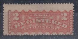 Canada Registered Letter Stamps $2 Perforation 12 Mi#32aA 1875 MNH ** - Unused Stamps