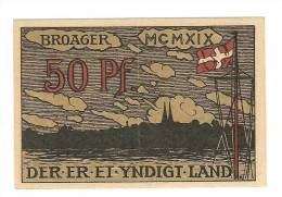 DANEMARK / DENMARK -  BROACKER / 50 PFENNIG 1919 - Dinamarca