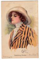 ILLUSTRATORS COURT BARBER "BEWITCHING MAIDEN" WSBS Nr. 1407 OLD POSTCARD 1915. - Barber, Court