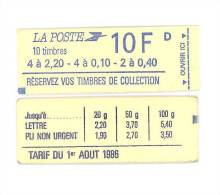 CARNET 1501 Liberté De Delacroix "RESERVEZ VOS TIMBRES DE COLLECTION" Daté 20/2/87 Fermé. Parfait état Bas Prix RARE - Modern : 1959-…